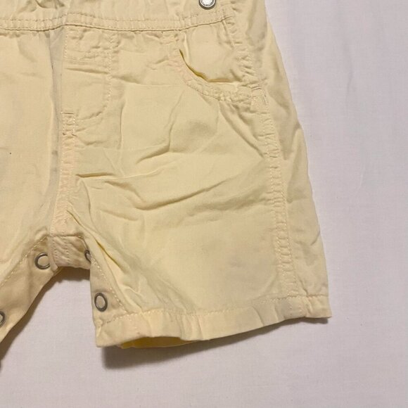 Vintage Baby Gap Overalls 6 - 12 Months Palm Tree Embroidered Yellow - Picture 4 of 14